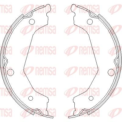 Комплект гальмівних колодок, стоянкове гальмо, Remsa 4732.00
