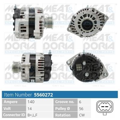 MEAT & DORIA Dynamo / Alternator 5560272