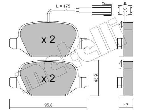 Plaquettes+de+frein+à+disque METELLI 22-0323-2