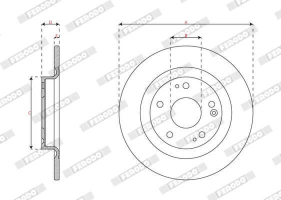 FERODO DDF3086C Brake Disc