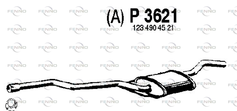 FENNO középső hangtompító P3621