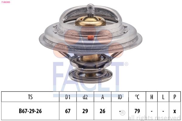 Termostat,lichid racire 7.8638S FACET