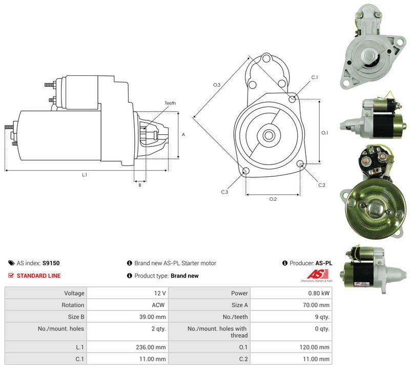 AS-PL S9150 Starter