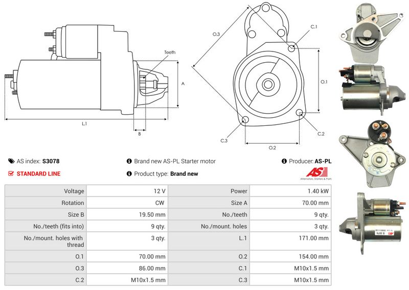 AS-PL S3078 Starter
