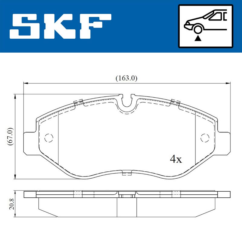 SKF VKBP 80006 Brake Pad Set, disc brake