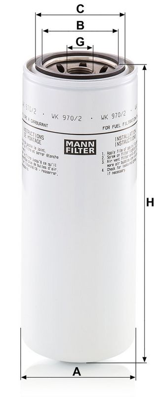 MANN-FILTER WK970/2 Fuel Filter