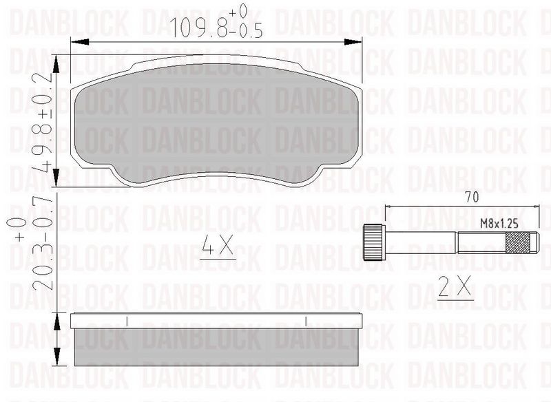DANBLOCK Remblokkenset, schijfrem