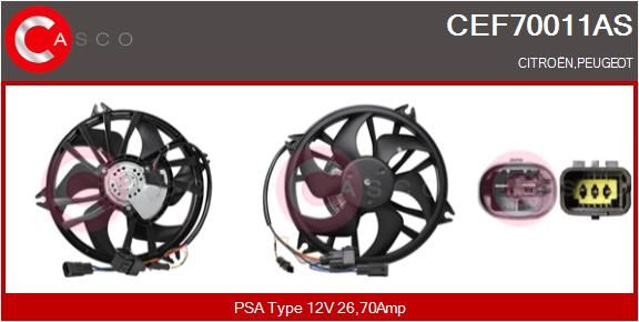 Електродвигун, вентилятор радіатора, Casco CEF70011AS