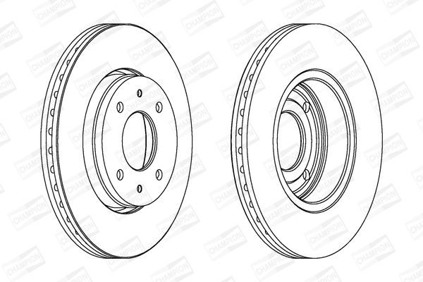CHAMPION MITSUBISHI диск гальмівний передній Volvo S40,Carisma 98-