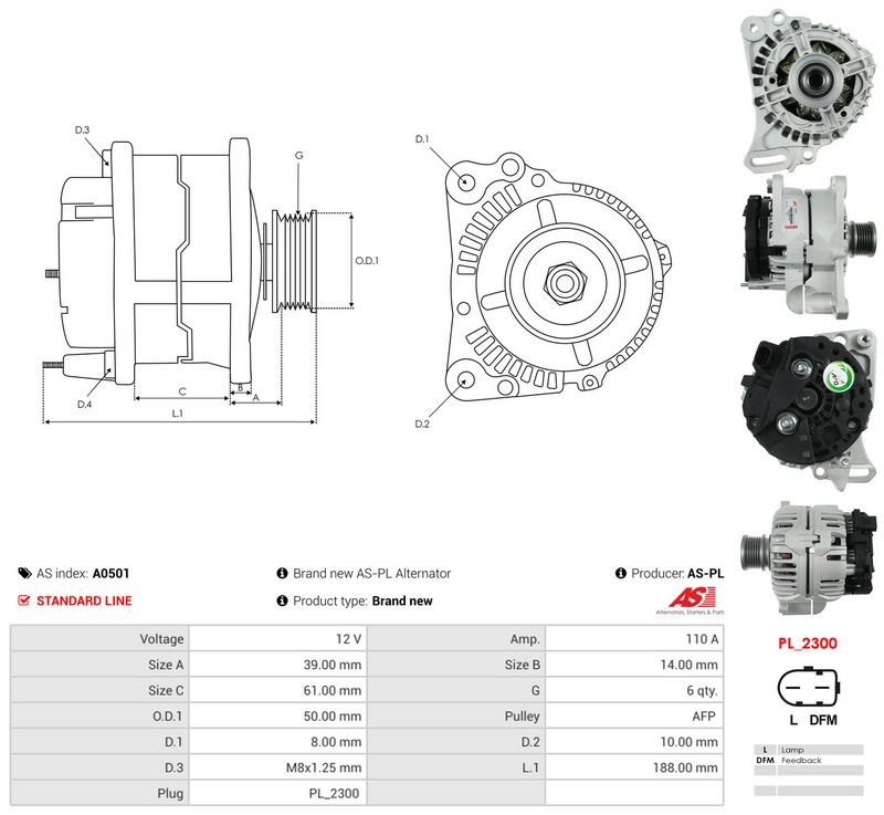 Generaator, AS-PL A0501