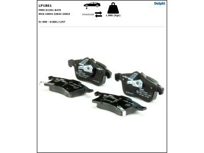 DELPHI LP1861 Brake Pad Set, disc brake
