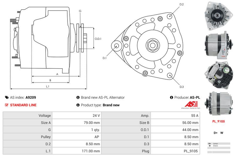 AS-PL A9209 Alternator