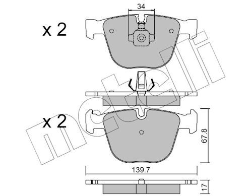 Plaquettes+de+frein+à+disque METELLI 22-0773-0