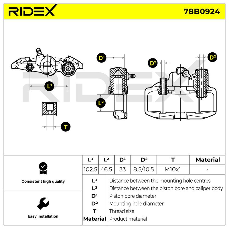 спирачен апарат RIDEX