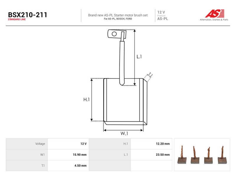 Süsinikuhari, starter, AS-PL BSX210-211