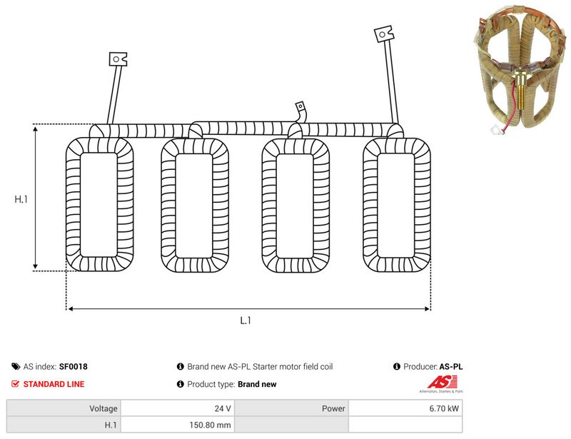 AS-PL SF0018 Field Winding, starter