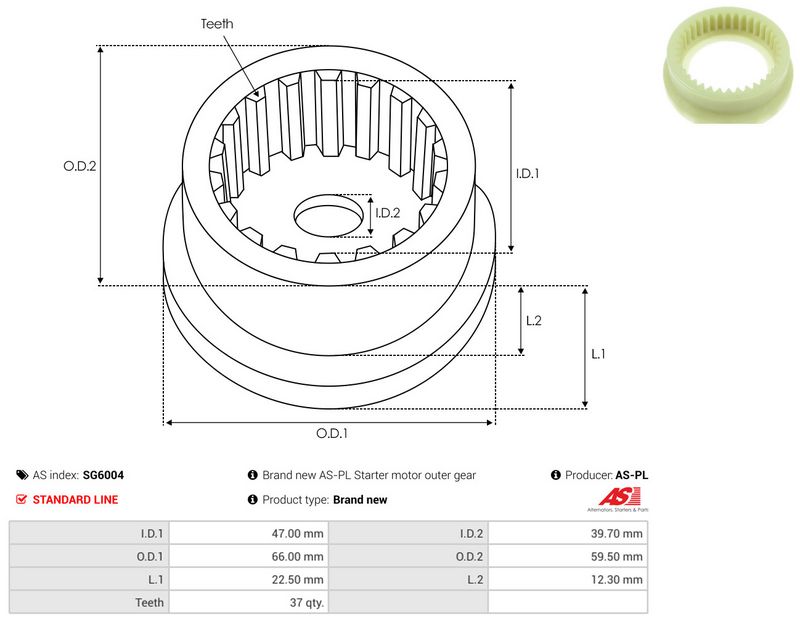 AS-PL SG6004 Repair Kit, starter