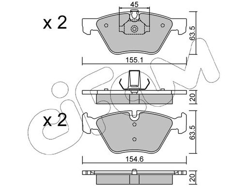 CIFAM гальмівні колодки передній BMW 3 90/91/92 5 E60/61