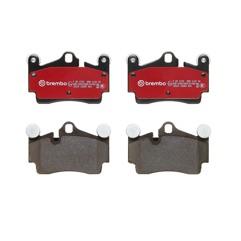 Piduriklotsi komplekt, ketaspidur, BREMBO P 85 070X