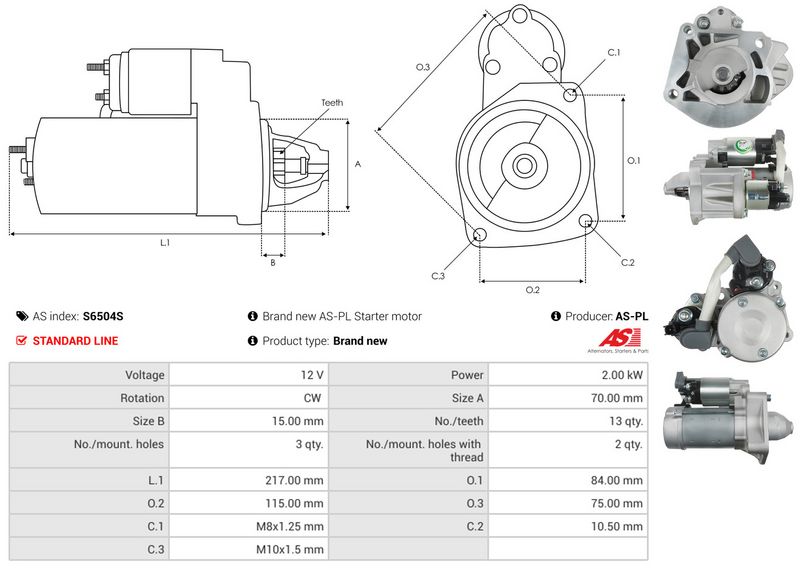AS-PL S6504S Starter