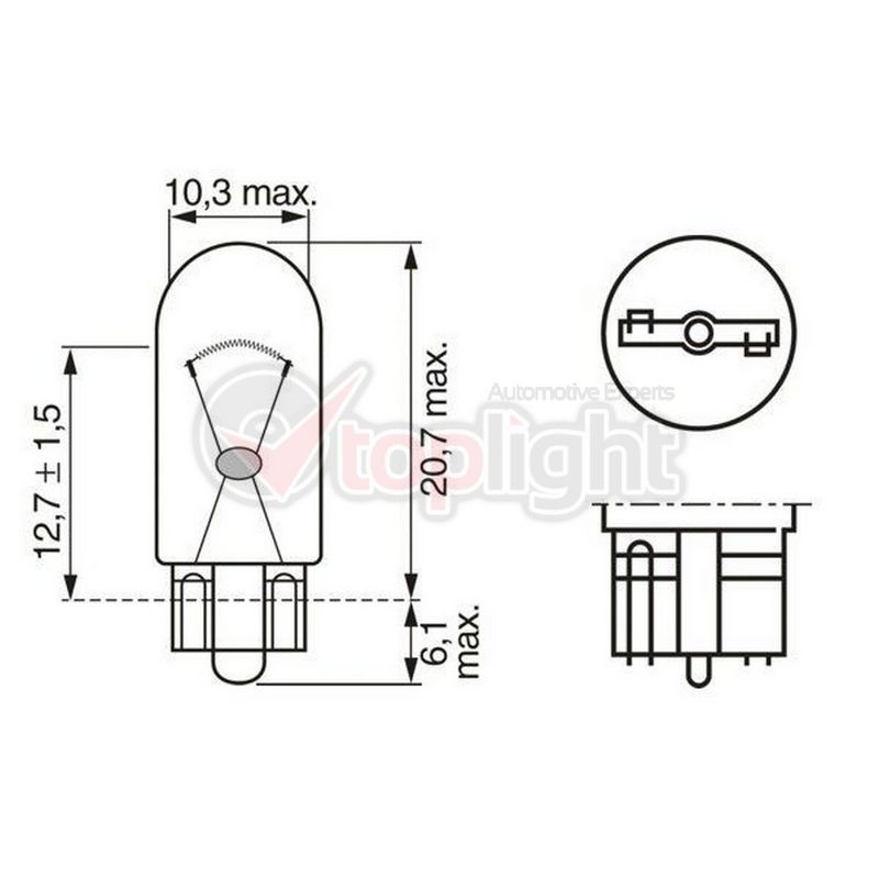 AE TOPLIGHT 39144 Bulb W5W 24V 5W