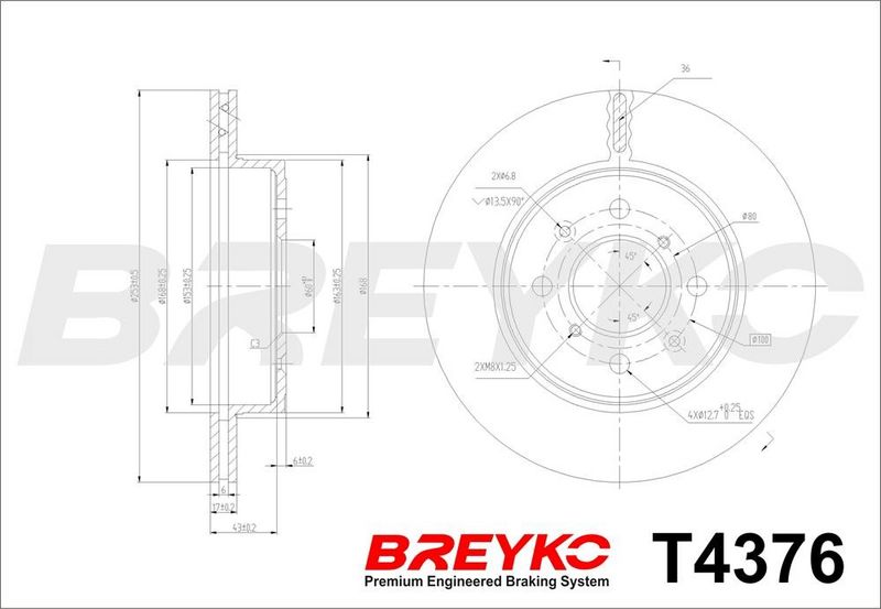 DAVID VASCO T4376 Brake Disc