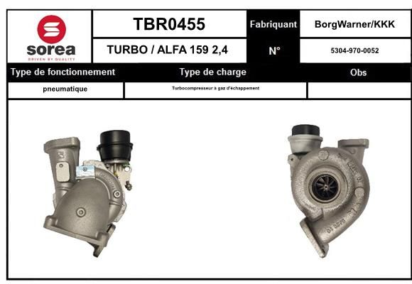 Compresor,sistem de supraalimentare TBR0454 EAI