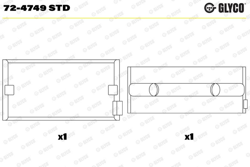 Product Kloķvārpstas gultnis GLYCO 72-4749 STD Image