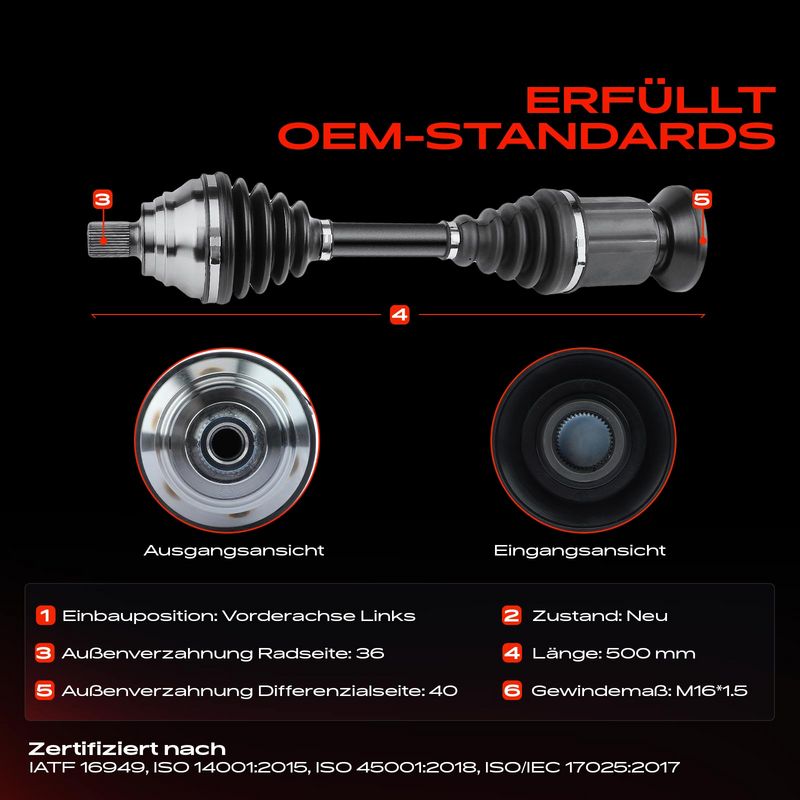 Frankberg 5481FB0009992 Drive Shaft