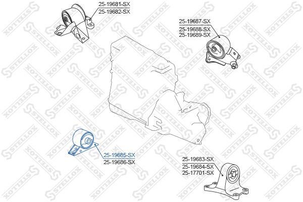 STELLOX 25-19685-SX Mounting, engine