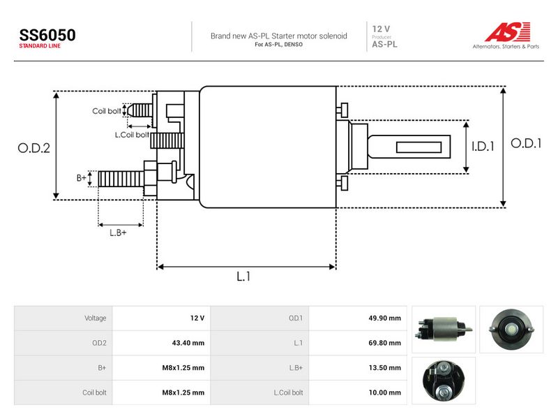 Magnetlülitus, starter, AS-PL SS6050