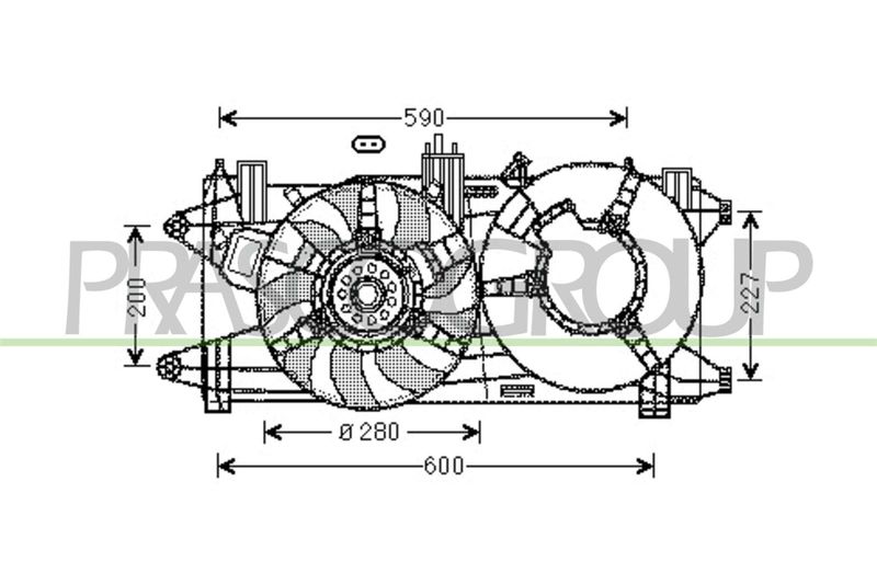 PRASCO ventilátor, motorhűtés FT909F006