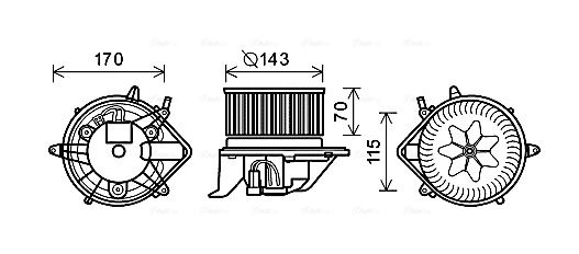 AVA QUALITY COOLING Utastér-ventilátor BW8461