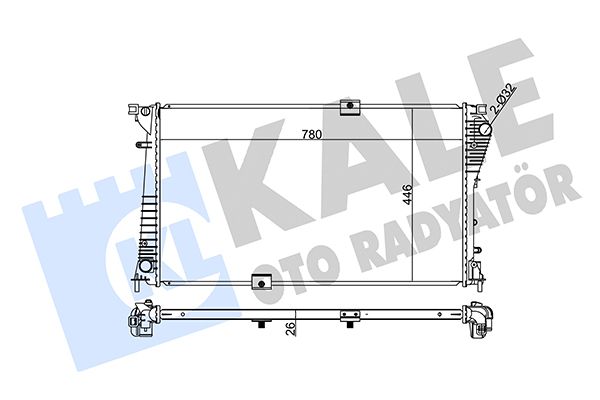 KALE RENAULT Радиатор охлаждения двигатель. Trafic II, Opel Vivaro, Nissan 2.0/2.5dCi 06-