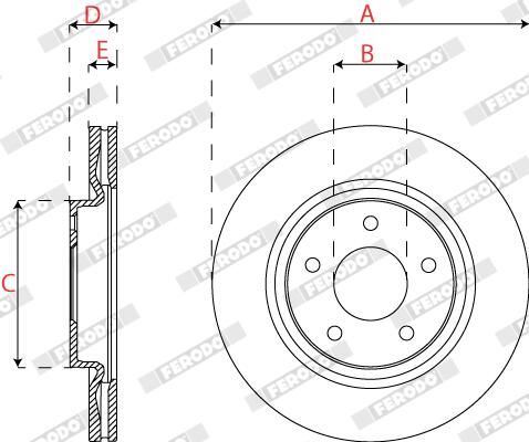 FERODO DDF2099C Brake Disc