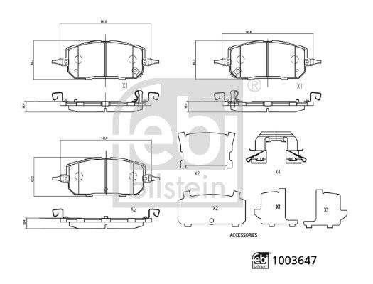 Bremsbelagsatz, Scheibenbremse