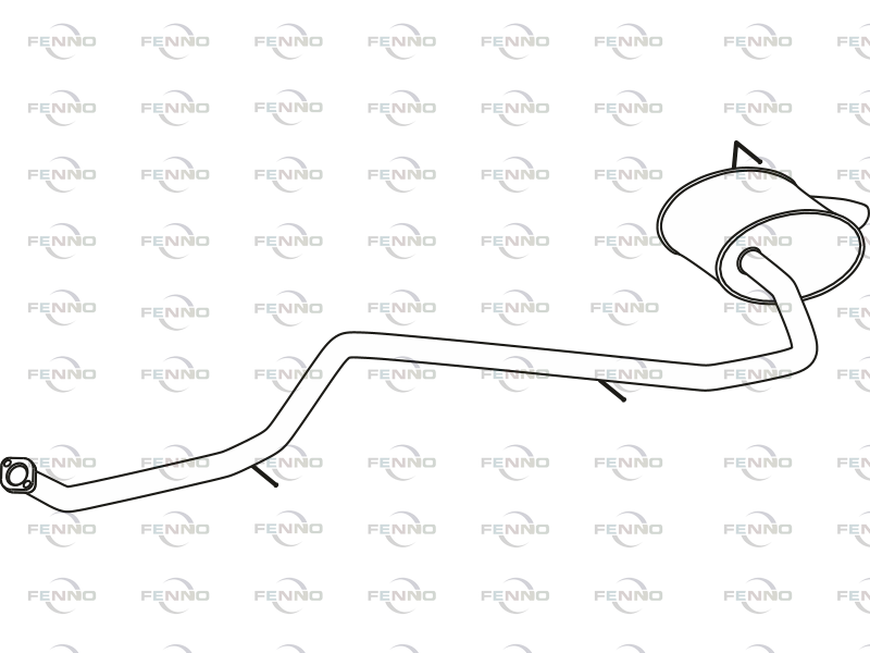FENNO P66002 Rear Muffler
