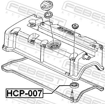 Ущільнювальне кільце, гніздо свічки, Febest HCP-007