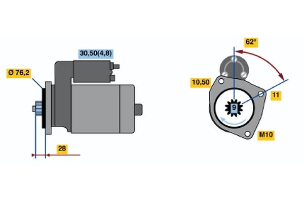 BOSCH 0 001 125 521 Starter