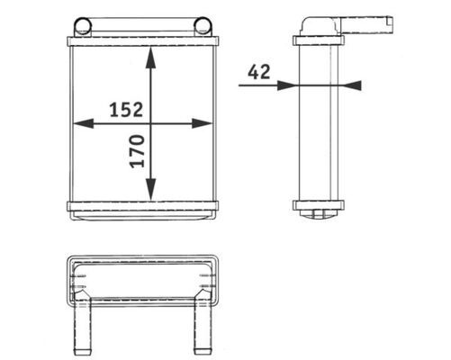 MAHLE AH 128 000P Heat Exchanger, interior heating