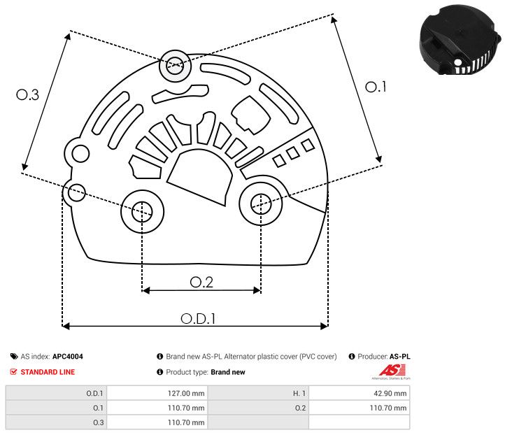 Kaitsekate, generaator, AS-PL APC4004