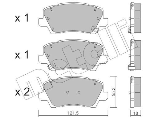 Plaquettes+de+frein+à+disque METELLI 22-1165-0