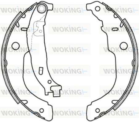 Комплект гальмівних колодок, Woking Z4212.00