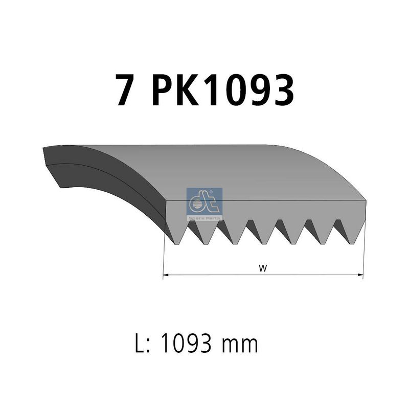 DT Spare Parts hosszbordás szíj 14.16000