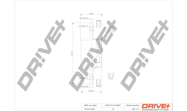 DP1110.13.0015 Drive+ - Фильтр топлива (аналог WF8101) DRIVE+ DP1110130015