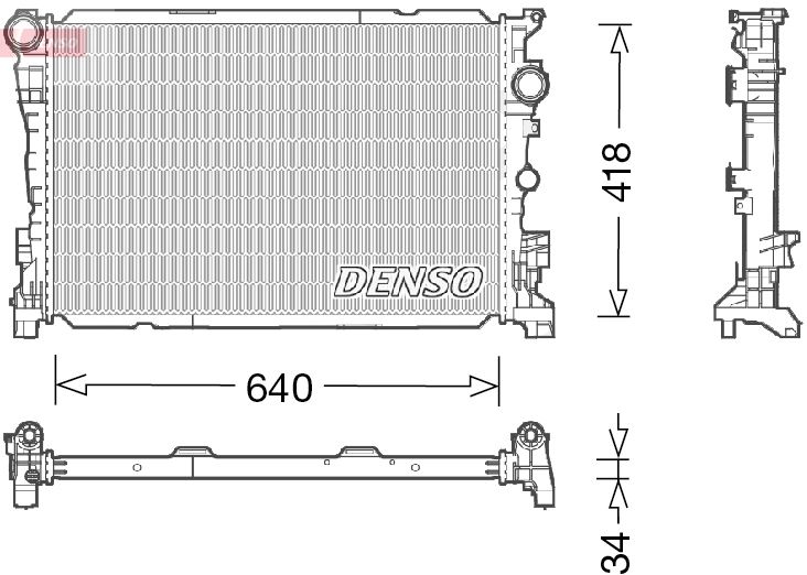 Denso Engine Cooling Radiator DRM17047