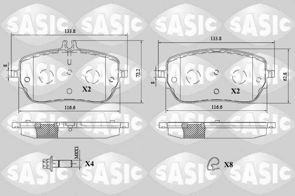 SASIC fékbetétkészlet, tárcsafék 6216208