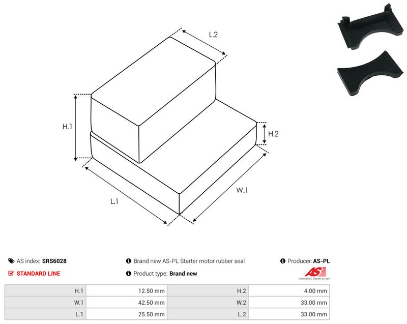 AS-PL SRS6028 Repair Kit, starter