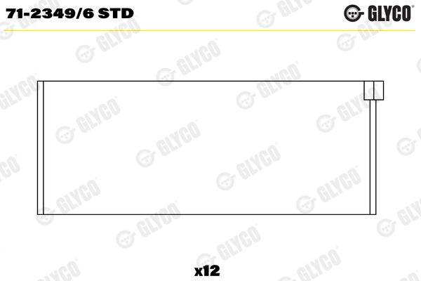 Підшипник шатуна, Glyco 71-2349/6STD