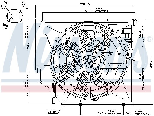 NISSENS ventilátor, motorhűtés 85649
